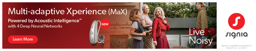 Group of women walking together, man in headphones - Signia Multi-adaptive Xperience (MaX) - Live Noisy